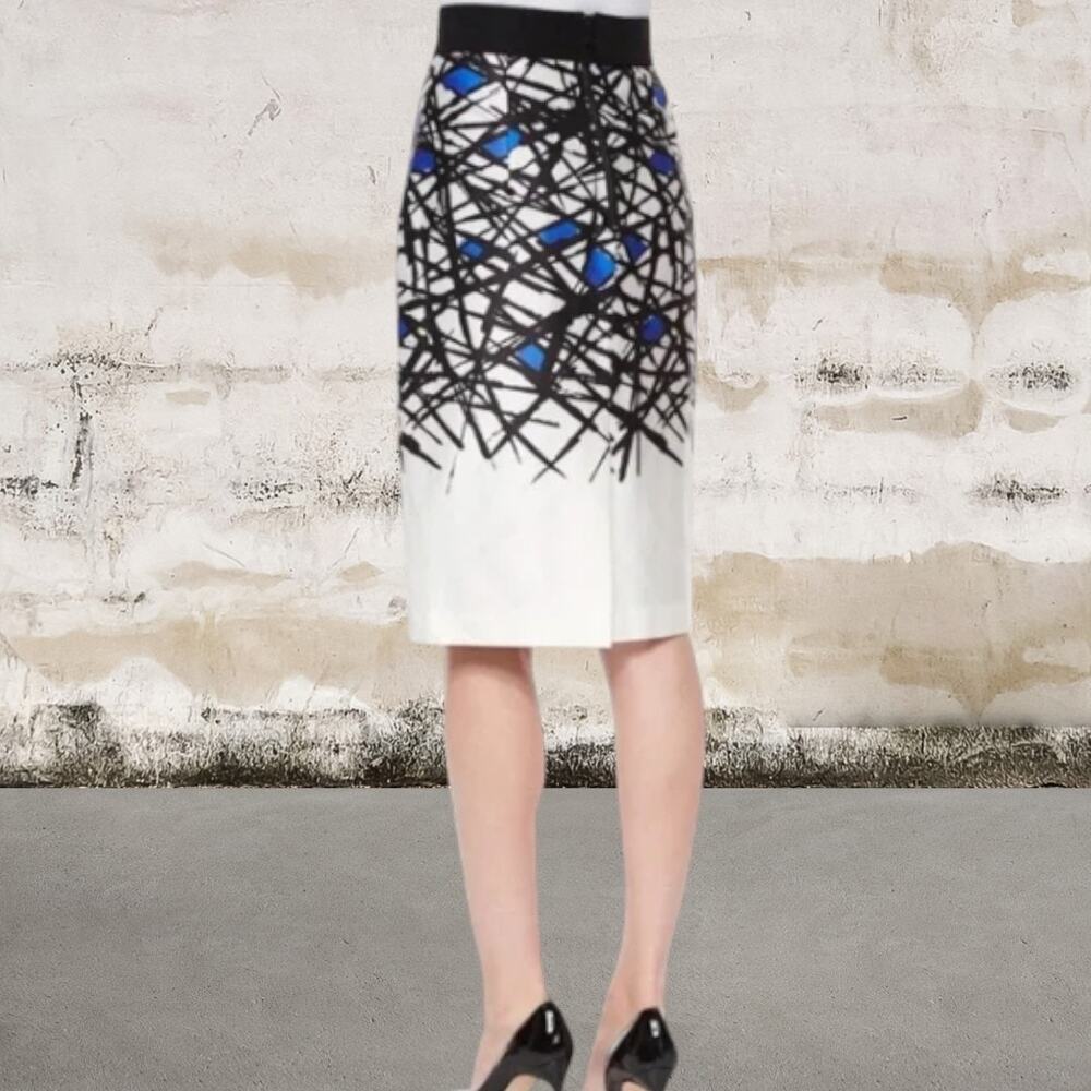 Milly Women's Signature Abstract-Prints Pencil Skirt Size 2